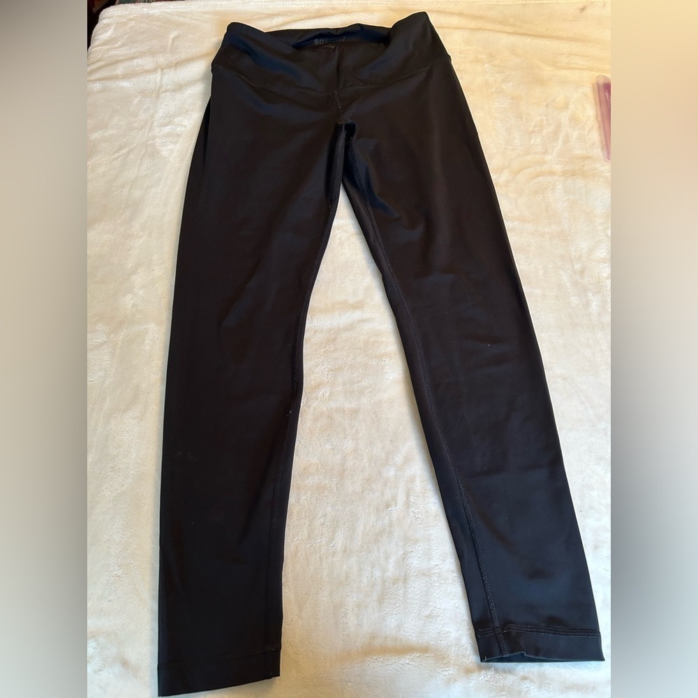 90 Degree By Reflex Midnight Black Leggings